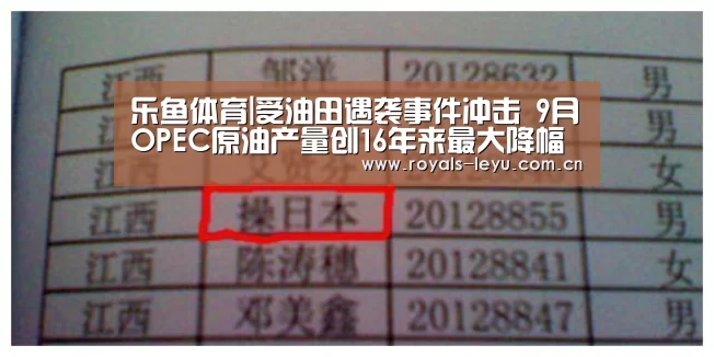 乐鱼体育|受油田遇袭事件冲击 9月OPEC原油产量创16年来最大降幅(图1)